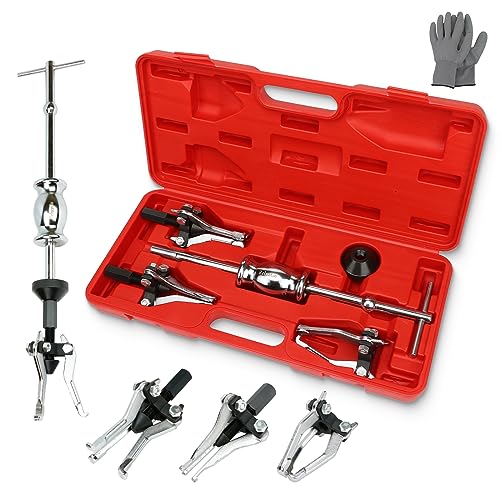 ReluxGo 3 Jaw Gear Bearing Slide Hammer Puller Set, Universal Internal & External Gear Pulley Puller Set for Pulling Out Gears Bearings