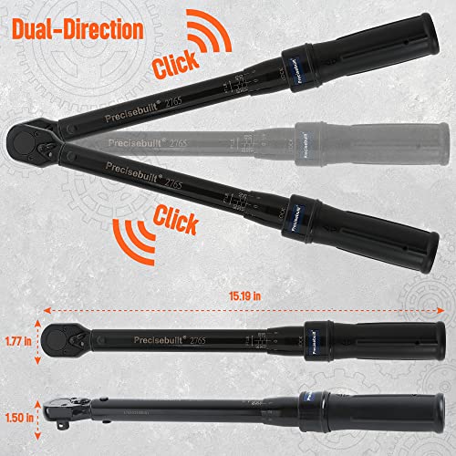 3/8" Drive 10-50 ft-lb Click Tech Torque Wrench - size: 3/8" DR. 10-50 ft-lb
