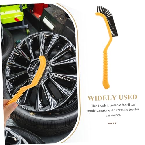 Hemobllo Car Wheel Hub Cleaning Brush Lightweight Tire Detailing Brush for Hard Reach Areas Prevents Scratches for Comprehensive Wheel Cleaning