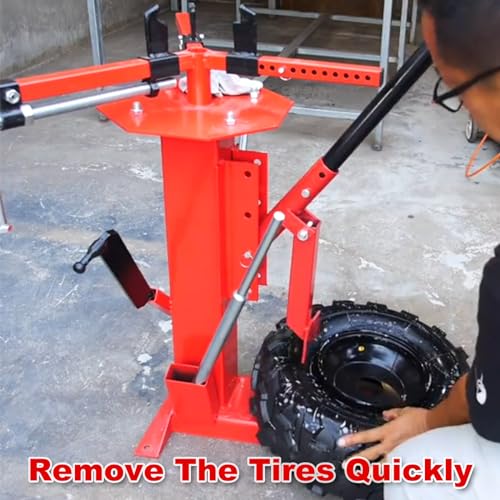 Manual Tire Changer, Portable Bead Breaker Mounting Tool for 4"-16.5" Tires | Steel Construction with Stable Base Design, Ideal for DIY Garage Maintenance, Outdoor Tire Repair and Small Vehicle Service