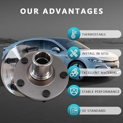 518515 Front Wheel Bearing Hub Assembly for Ford Escape 2001-2012, Mazda Tribute 2001-2012, Mercury Mariner 2005-2011 (2PCS) - size: 518515