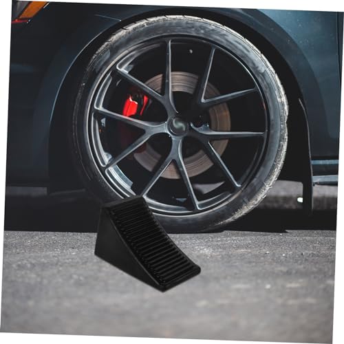ABOOFAN Heavy Duty Rubber Wheel Chock Set Portable Non-Slip Tire Stopper for Cars RVs and Trailers Sturdy Adjustable Ramp Wedge for Travel and Camping