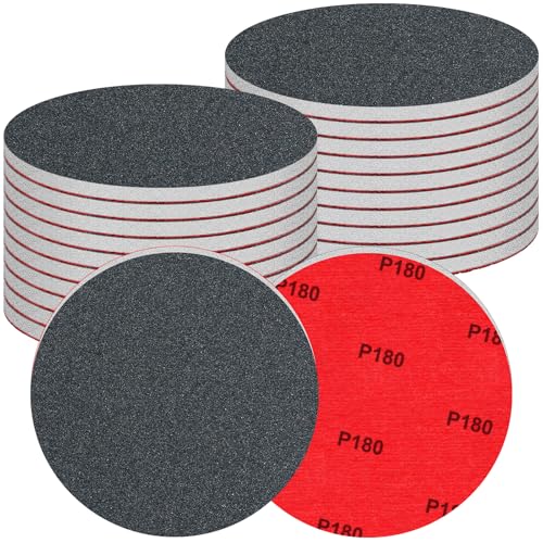 20 Pcs 5 Inch Sanding Sponge Disc Set, 180 Grit Hook and Loop Foam Sanding Pads, Washable Reusable Sandpaper Assortment for Random Orbital Sander, Wood, Metal, Auto, Wet Dry Finishing - color: 180 Grit, size: 5 Inch