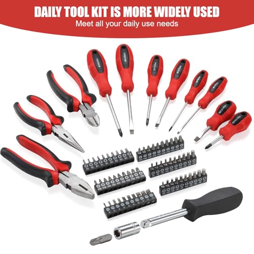 438-Piece Mechanics Tool Set with 3-Drawer Heavy Duty Metal Box Repair Tool Kit -02