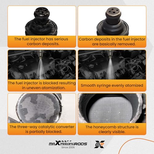 maXpeedingrods Fuel Injector Cleaner Kit, Non-dismantle Fuel Injector Cleaning Tool, Gasoline Fuel System Cleaner Tester, 800ML 140PSI Intake Valve Manifold Throttle Body Catalytic Converter Cleaner - style: 800ML