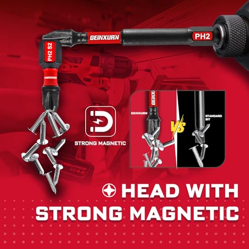 Geinxurn Impact Screwdriver Bits Set, 33 Pieces 3”Multi Head Magnetic S2 Steel Driver Bits PH/SQ/Torx/Pozi With Red Soft Base - color: 75-multi-bit, size: 3"-33PCS