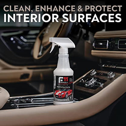 TopCoat F11 Polish & Sealer for Cars, Bikes and More – Water-Based Alternative to Ceramic Wax - 8 oz F11 Kit with Travel Bottle and 2 Microfiber Towels