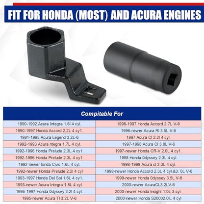 NYXOVA 19 mm Harmonic Balancer Socket and 50mm Crankshaft Crank Pulley Wrench Holder, Crankshaft Pulley Removal Tool Compatible with Acura Engines