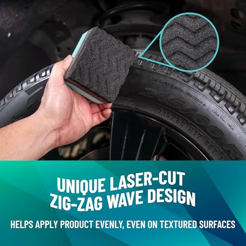 Chemical Guys Wonder Wave Durafoam Contoured Large Tire Shine & Dressing Applicator, 4 Pack - size: 4 Pack
