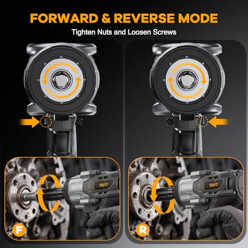 1/2" Impact Wrench, Compatible with DeWalt 20V Battery, 1500N.m(1106Ft-Lbs) High Torque Brushless Impact Gun with 3-Speed, 4 Sockets for Car/Truck (Bare Tool & NO Battery)