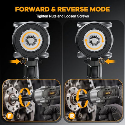 1/2" Impact Wrench, Compatible with DeWalt 20V Battery, 1500N.m(1106Ft-Lbs) High Torque Brushless Impact Gun with 3-Speed, 4 Sockets for Car/Truck (Bare Tool & NO Battery)