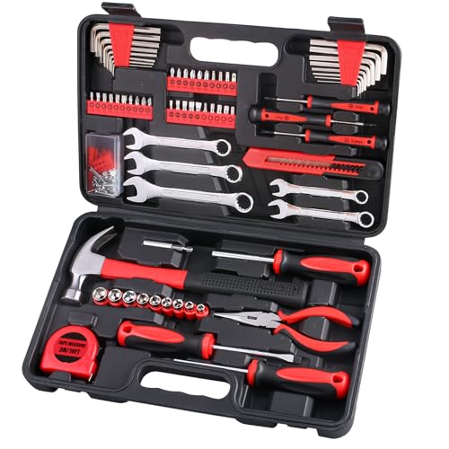 WINNER 175-Piece Multi-Purpose Automotive and Household Tool Kit in Toolbox Storage Case, Perfect for General Home and Auto Repairs, House DIY Project, Garage, Car, Travel Emergency, Father's Day Gift