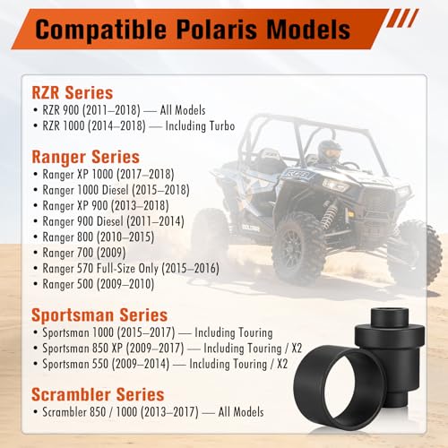 Upgraded Wheel Bearing Press Tool Kit Fit for Polaris Sportsman XP 550 850 1000, Ranger 500-1000, RZR 570-1000, Scrambler 850-1000 – 40mm Inner Diameter, High-Carbon Steel