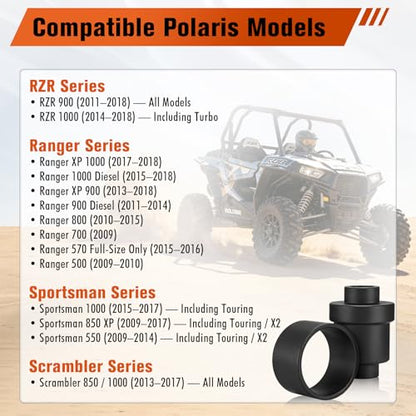 Upgraded Wheel Bearing Press Tool Kit Fit for Polaris Sportsman XP 550 850 1000, Ranger 500-1000, RZR 570-1000, Scrambler 850-1000 – 40mm Inner Diameter, High-Carbon Steel