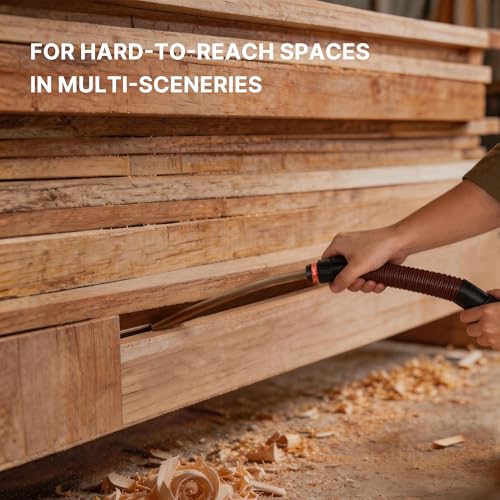 Shop-Vac Long Reach Flexible Micro Hose Set, Flexible Shop Vac Attachments with Universal Fit Adapter from 1-1/4”, 1-1/2”, 1-7/8”, 2-1/2”, Ideal for tight spaces, crevice corners and dryer vent