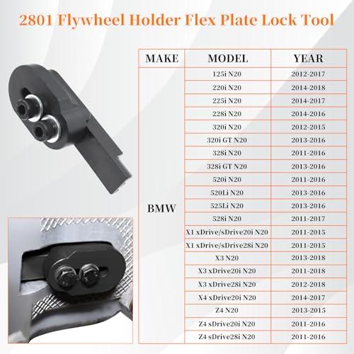 17PCS Camshaft Alignment Timing Tool Kit Compatible with BMW N20 N26 Engine | with Flywheel Holder Tool & Balance Shaft Tool & Fuel Injector Remover Kit, Replaces 212831 119340 212830 219548 - size: 17PC