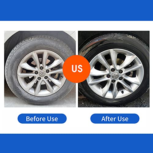 Estink Water Powered Wheel Brush Auto Car Wheel Brush for Hose, Rotating Water Wheel Scrubber for Car Truck Motorcycle Bike