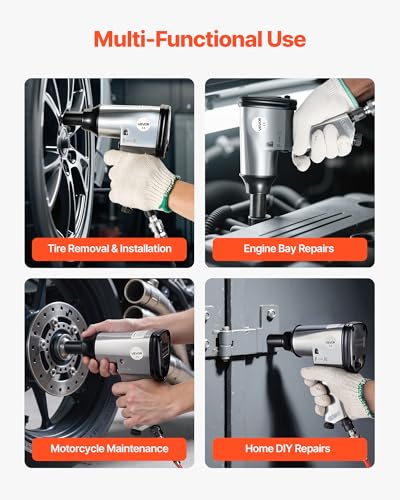 VEVOR 71 Pieces Pro Air Tool and Accessories Kit - 1/2" Air Impact Wrench, 3/8" Ratchet Wrench, 1/2" Die Grinder, 4500BPM Hammer, Blow Gun for Auto Repair, Home DIY Project - Storage Case Included - style: 71 Pieces