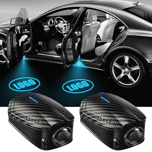 SPOBODY 2PCS Car Door Light Projector Wireless Car Door Projector Rechargeable HD Car Welcome Courtesy Ghost Shadow Lamp Fit for Cars (for Muu-staa-ng) - style: for Muu-staa-ng