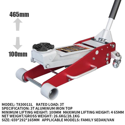 Scissor Jack Hydraulic Low Profile Aluminum and Steel Racing Floor Jack with Dual Piston Quick Lift Pump 1.5-3 Ton Capacity Lifting Jack (T830011L) - color: T830011l
