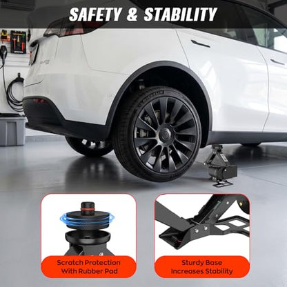 Electric Jack for Tesla Model Y Model 3/S/X - Portable 3 Ton Electric Car Jack Kit for Tesla Vehicles, Tire Changing Kit with Lug Wrench