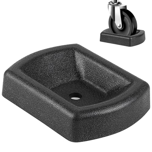 Rubber Wheel Dock for Trailer, Heavy Duty Jack Wheel Chock Stopper Fits 6" Caster, Travel Trailer Wheel Dock Jack Wheel Stabilizer for RV, Boat, Camper and Caravans
