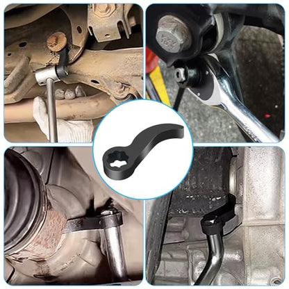 2Pcs Pry Bar Wrench Adapter & Ratchet Pry Bar Attachment for 1/2" 8pt Square Profile, Crowbar Adapter Head, Tight Space Half Shaft Removal Car Repair Tools