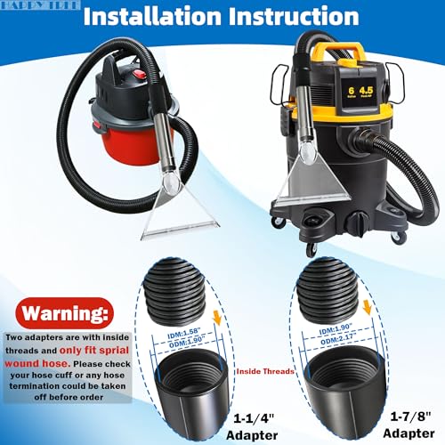Happy Tree Hand Tool with Large 7-1/2" Clear Head for Upholstery & Carpet Cleaning, Turn Wet-Dry Vac into an Extractor, Detailing Wand Extractor Vacuum Cleaner - size: Large without Water Hose & Spray Nozzle
