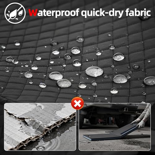 AggAuto Rolling Creeper Mat 60''x28 Foldable Mechanic Mat Under Car Roller | Mechanic Creeper Mat, Oil Resistant Surface, Smooth Sliding, Portable Design, Garage & Roadside Repairs - size: 60" x 28"