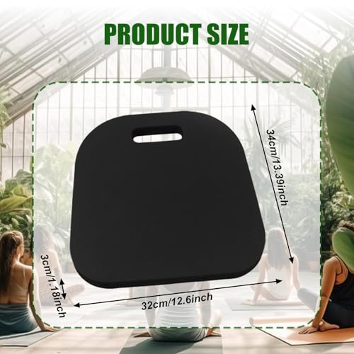 Kneeling Pad Kneeler Working Supplies Comfort Thick with Handle Knee Pad for Auto Repair Painting Exercise Outdoor Mechanics, Black