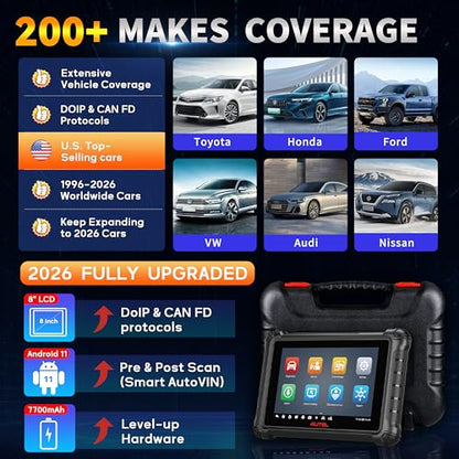 Autel MaxiCheck MX900 OBD2 Scanner,Bidirectional Scan Tool, All System Diagnose for Cars, Same as MaxiCOM MK900 MK900BT, Up of MK808 MX808, 40+ Services, 3000+ Active Tests, CAN FD/DoIP, FCA