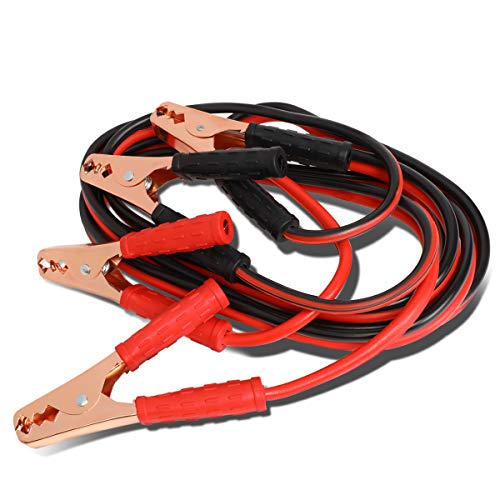 Auto Dynasty Heavy Duty 12Ft 10Gauge Booster Cables Power Jumper 200AMP Emergency Battery Start Car/Motorcycle - size: 12Ft / 10-Gauge