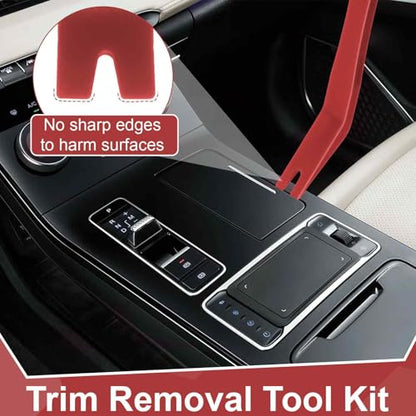 BFXM 7PCS Auto Trim Removal Tool kit, Car Clip Pry Tools Kit No Scratch Plastic, Fasteners Remover Tool Kit, Automotive Interior Fastener Puller Remover Body Repair Set for Car (Red) - color: Red * 7PCS