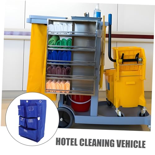 Janitorial Cleaning Bag Car Detailing Bag Organizer Strong Cleaning Trolley - color: Blue