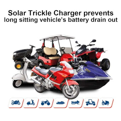 ECO-WORTHY 10W Solar Car Battery Charger Maintainer 12V Waterproof Portable Solar Trickle Charger for Car Truck Boat Lawn Mower RV Trailer Tractor ATV Utility Vehicle Battery