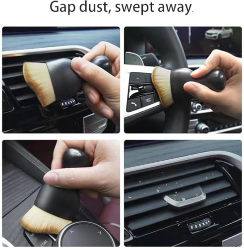 5PCS Car Detailing Brush Set, Auto Cleaning Brushes for Interior Exterior, Air Vents, Dashboard, Wheels, Leather, Premium Soft Bristle Car Detail Kit