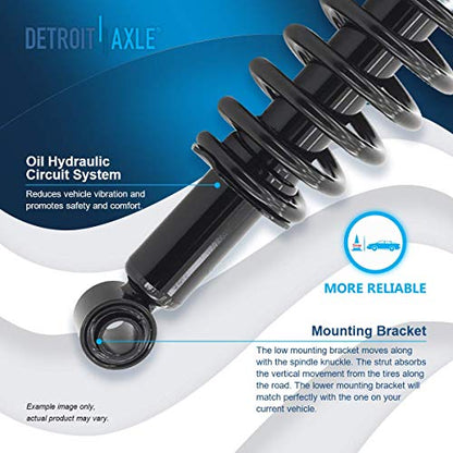 Detroit Axle - 2 Rear Struts for 2003-2008 Toyota Corolla Matrix Pontiac Vibe Complete Strut with Coil Spring 2004 2005 2006 2007 Replacement Quick Install Ready Struts Shocks Assembly - size: 171373L_171373R-DA/PAIR