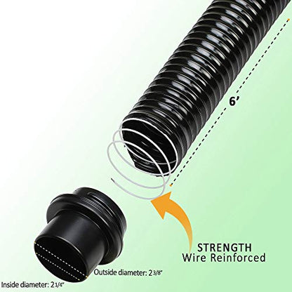 Shop Vac Accessories 2 1/2 inch Attachments (2.5 Wet Dry Vac Accessories - Extension Wands, Floor Brush, Dust Brush, Crevice Tool, Utility Nozzle, and Hose Kit (7-Pack Attachments) - size: 7-Pack Attachments