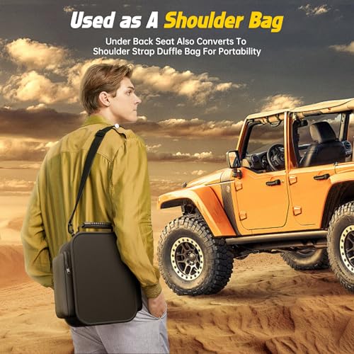 MIKKUPPA Under Seat Storage for Jeep Wrangler & Gladiator JT | Compatible with 2007-2024 Jeep Wrangler JK JL JLU Sports Rubicon Gladiator JT, Portable Rear UnderSeat Storage Tool Kit