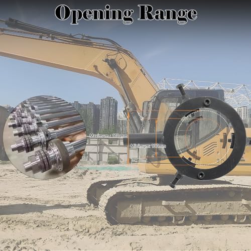 Hydraulic Cylinder Wrench, 3-Jaw Adjustable Gland Nut Wrench 130mm-170mm, Heavy Duty Alloy Steel Excavator Tool for Hydraulic Machinery, Forklift, Loader, Crane Repair - size: 130mm-170mm