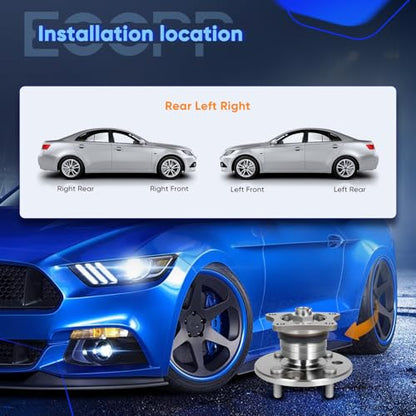ECCPP 2-Piece 512018 Wheel Hub Bearing for Toyota Corolla 1993-2002 | for Chevrolet Prizm 1998-2002 4 lugs Pre-Greased Sealed - size: 512018*2