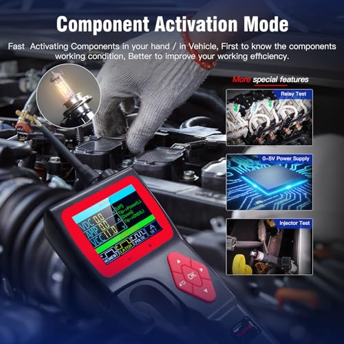 Original TopDiag P200 Automotive Circuit Tester, Power Circuit Probe Kit, 9~30V with Multimeter (P200) - color: P200