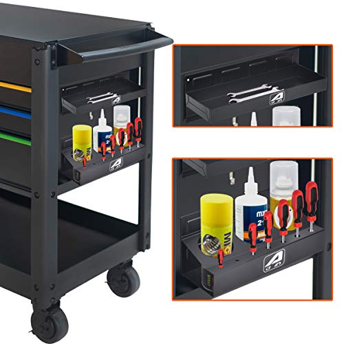 A A IN Magnetic Toolbox Tray Set, Tool Box holder Accessories for Tool Organizer,Garage Storage, 2 Trays, Can Caddy, Paper Towel & Screwdriver Holder (A049)