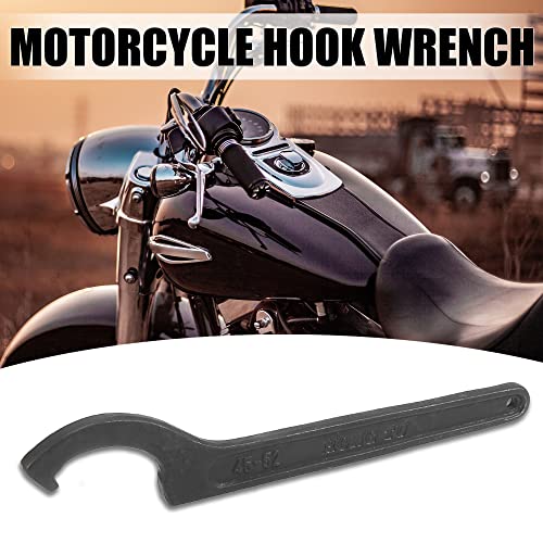 Motoforti 45-52mm Universal Black Motorcycle Rear Shock Absorber Spanner Hook Adjustment Round Nut Wrench Repair Tool