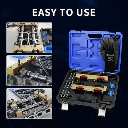 Kuntech Engine Timing Tool Kit Compatible with Mercedes Benz M133 M270 M274, 15PCS Camshaft Locking Alignment Timing Tools Set with Carrying Case & Gloves - size: For M133 M270 M274