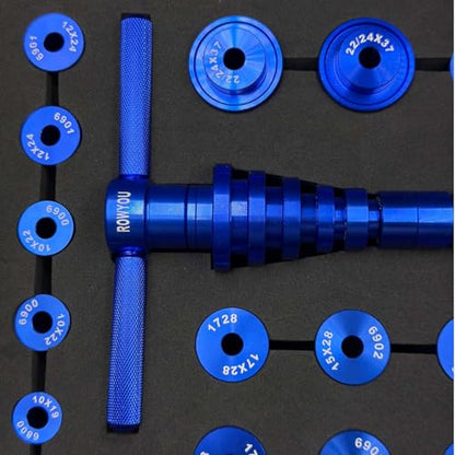 Bike Bearing Press Kit, ROWYOU Bicycle Bearing Press Set Include 35 Bearing Adapters & Bike Headset Press Tool & Carry Case, Heavy Duty Bike tool for Wheels/Hub BB Axis Turning Point Tool