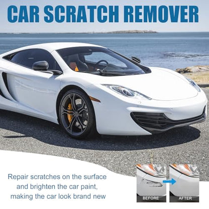 Car Scratch Remover for vehicles, Scratch Removal Wax with Sponge & Towels | Scratch Removal Wax Easily Removes Light Scratches, Swirls and Water Spots, Auto Detailing Polish for Light to Deep Scratches