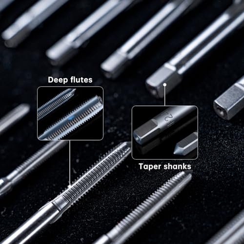 ROTATION 39-Piece SAE Tap and Die Set, Professional Threading Tool Kit for Internal & External Threads with Double-Layer Storage Case - style: SAE