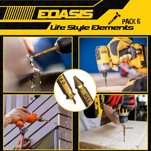 Gifts for Men – Stripped Screw Extractor Set – Father’s Day Gifts from Wife, Daughter, & Son – Easy Out Extractor Set for Nuts, Screws & Bolts – Perfect Husband & Birthday Gifts (Gold (Pack of 6)) - size: Gold (Pack of 6)
