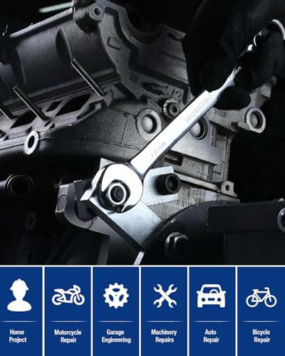 WORKPRO 19 mm Ratcheting Combination Wrench Metric, CR-V Constructed with Mirror Polish Chrome Plating, 12-Point Design, 15-Degree Offset - size: 19 mm, style: Mirror Polish